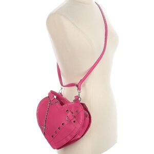 Elegant Pink Crossbody Bags with Metallic Accents